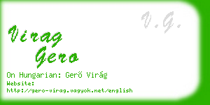 virag gero business card
